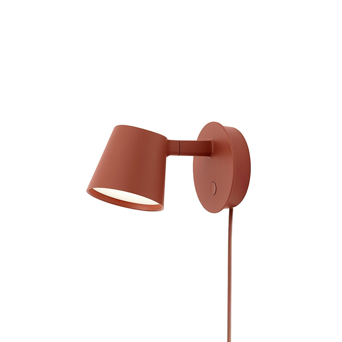 Anglepoint Black White Red Plug-In Wall Light