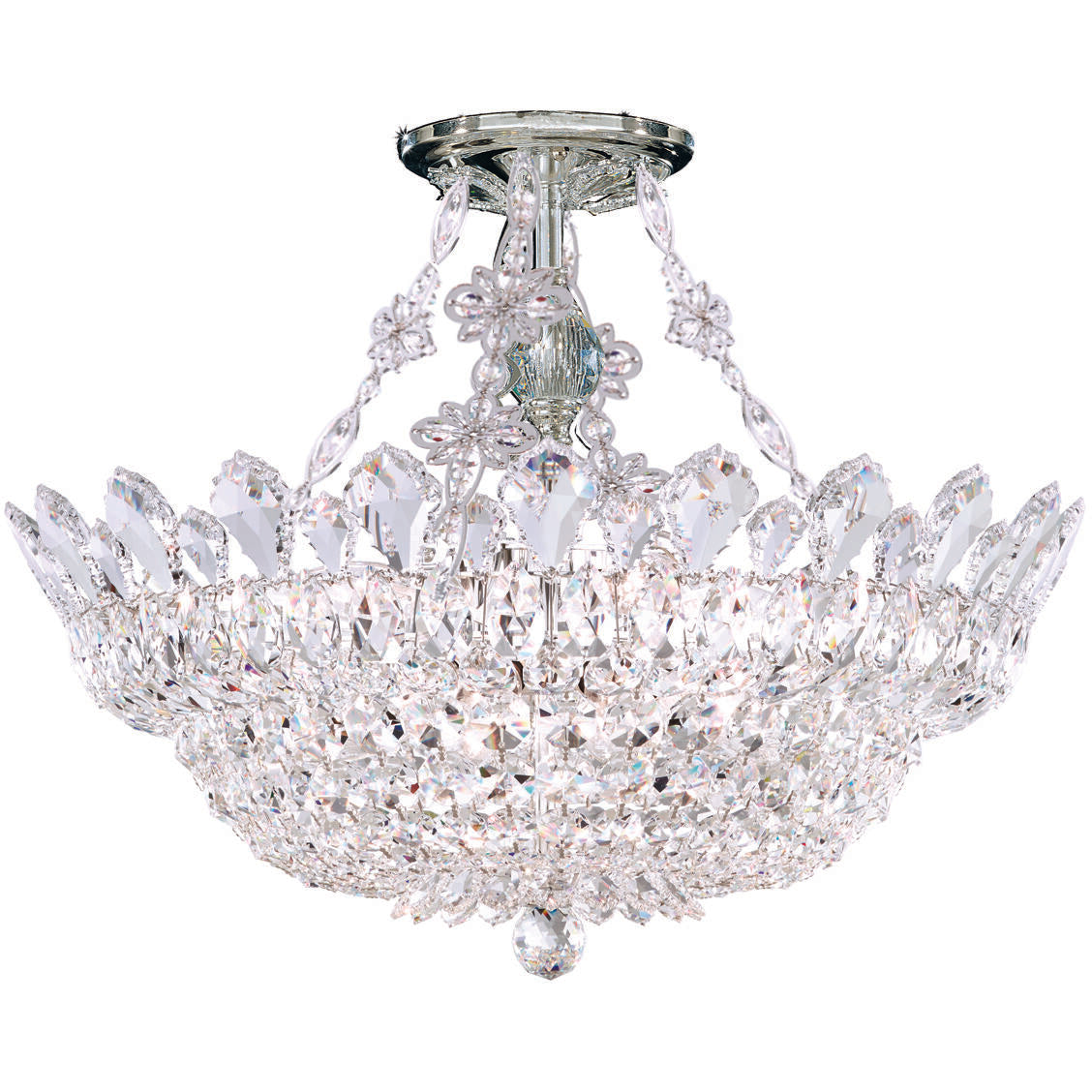 Antiquity Pendeloque Clear Heritage Semi-Flush Light
