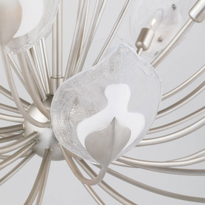 Argent Petal Glass Chandelier