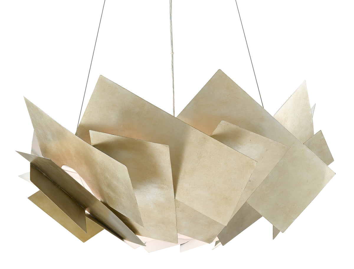 Argent Sculpted Acrylic Chandelier