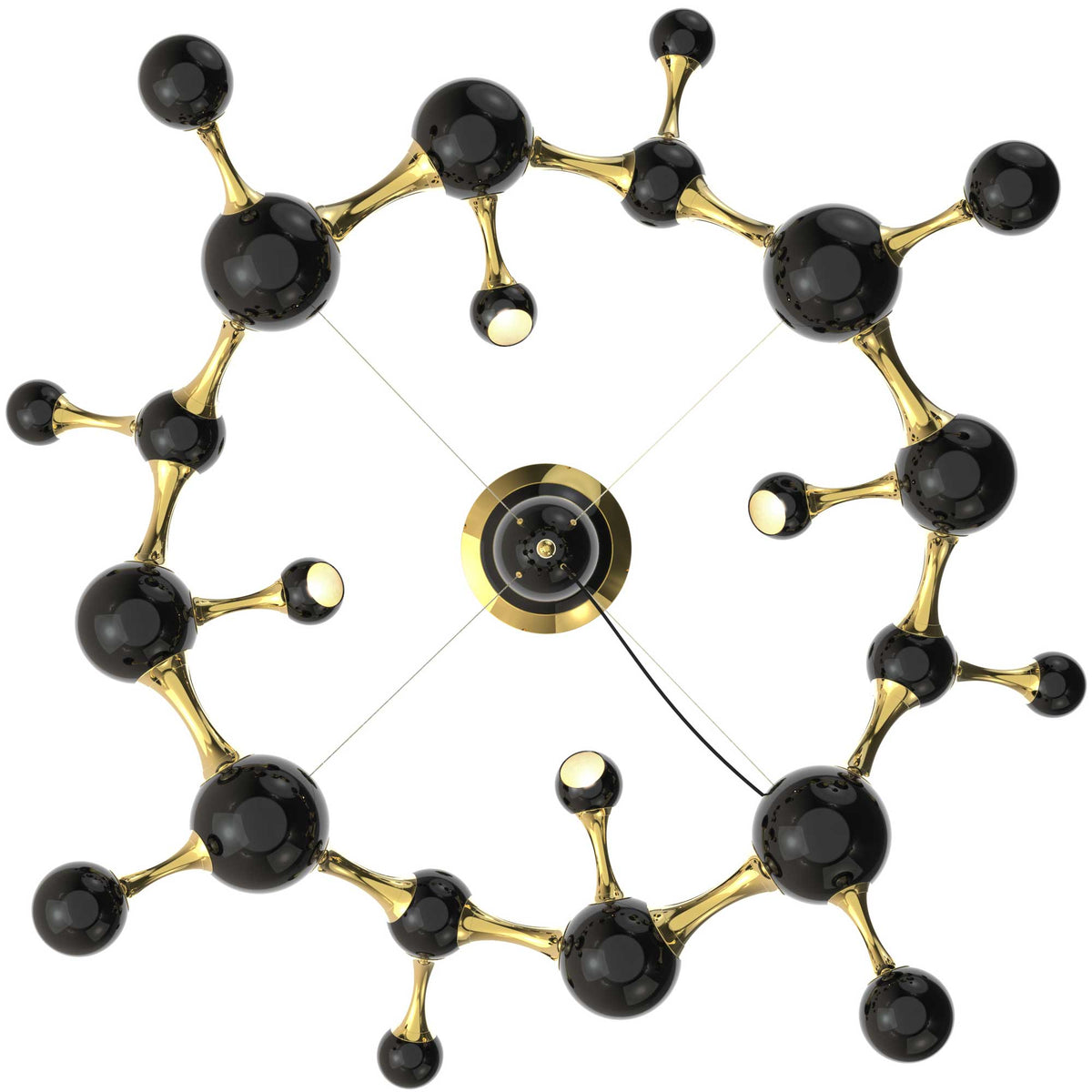 Astrolux Brass Globe Chandelier