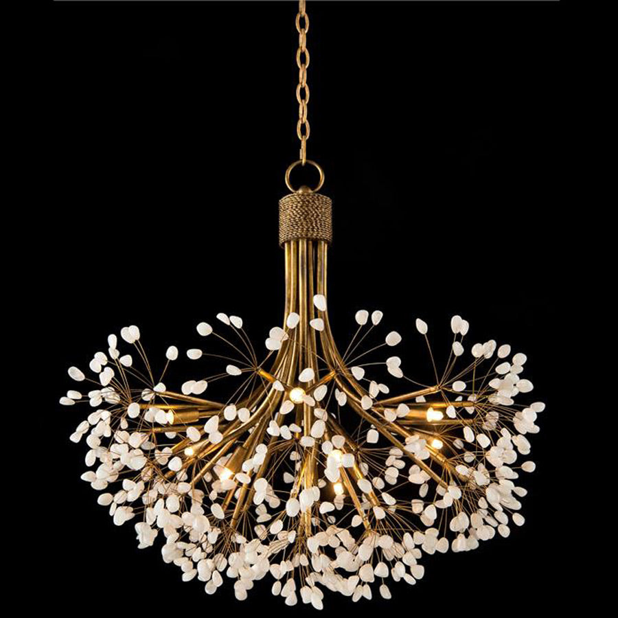 Aurelia Fanleaf Quartz Chandelier