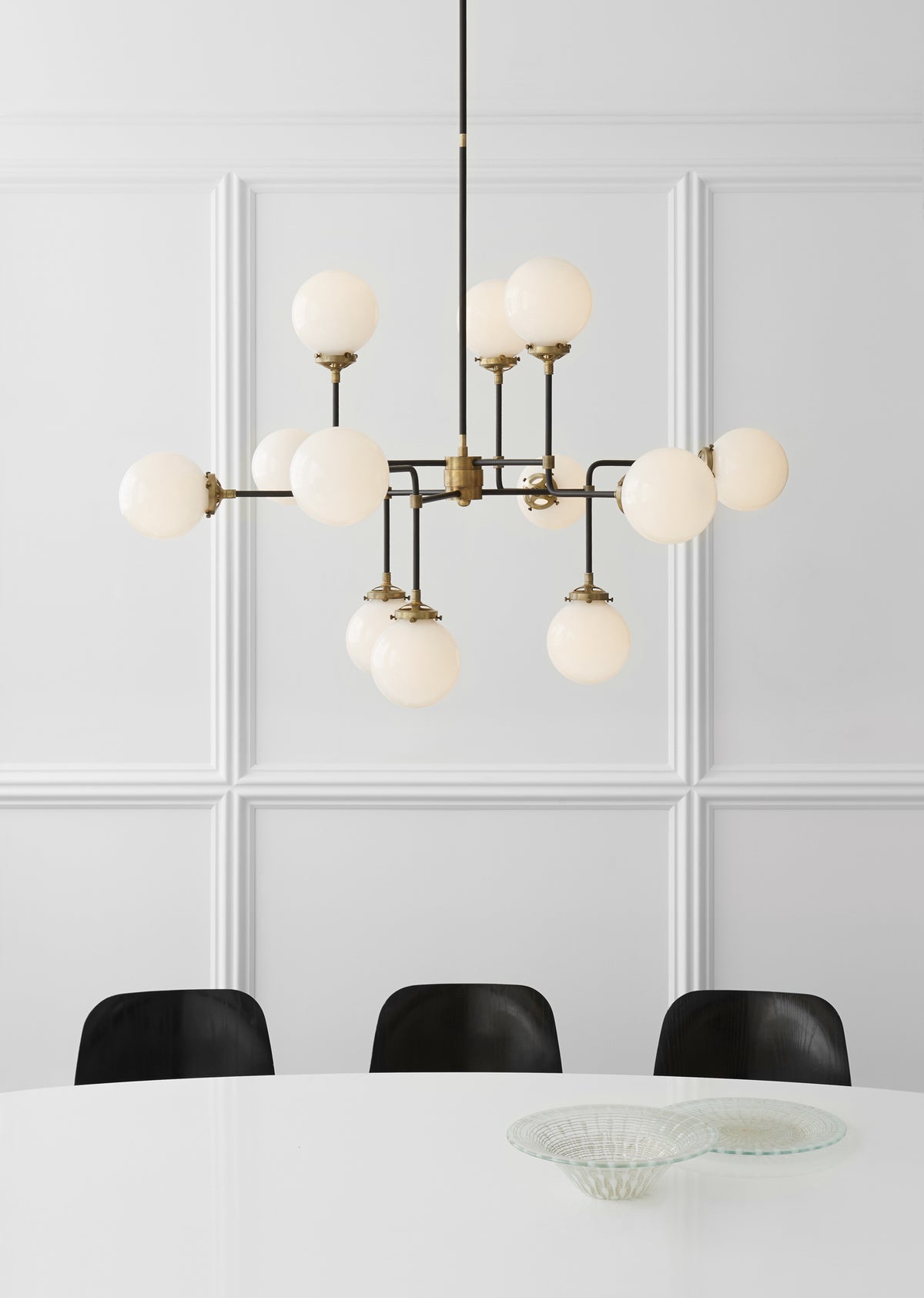 Brasserie Arc Brass Chandelier