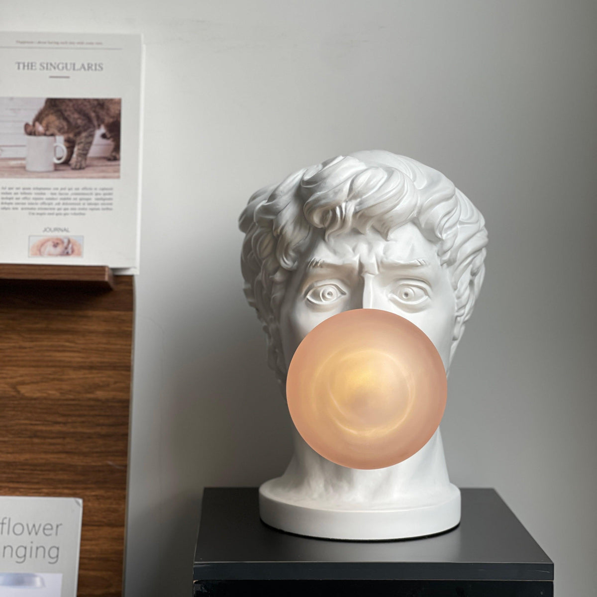 Bubble Bust White Pink Table Lamp