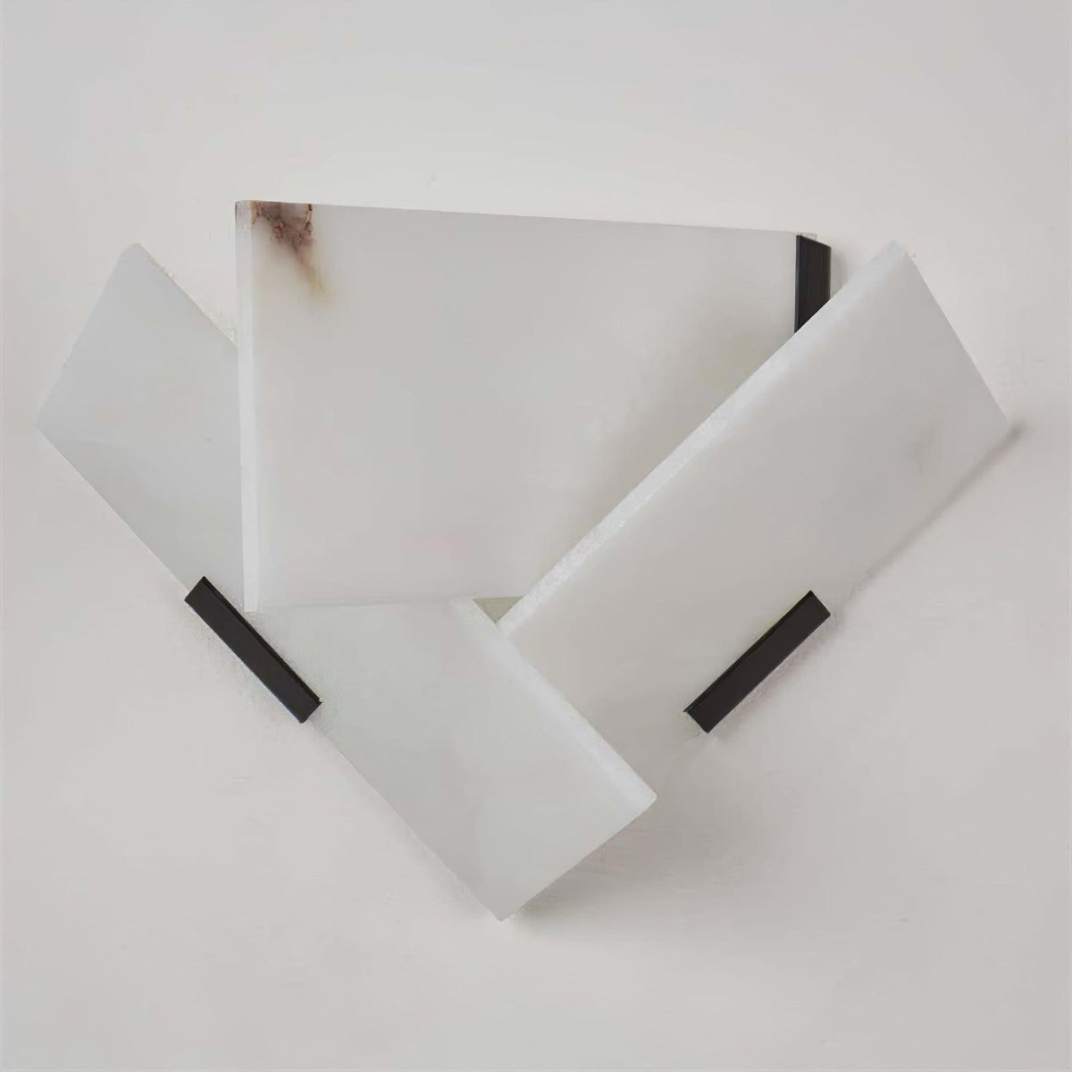 Calyrix Satin Black Alabaster Wall Sconce