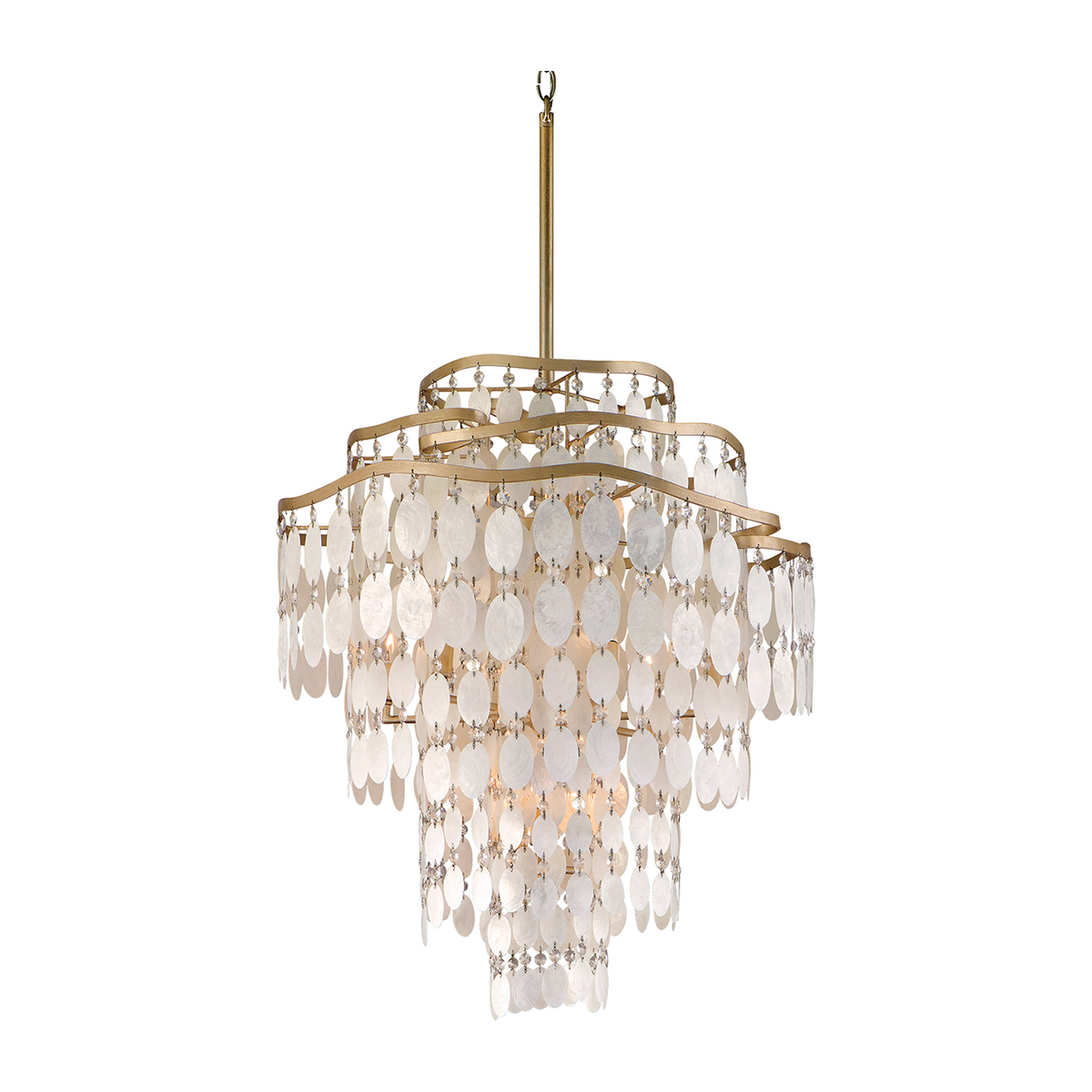 Champagne Leaf Twelve-Light Chandelier