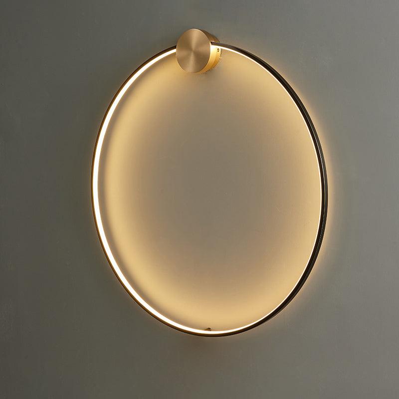Circlet Brass Black LED Wall Light