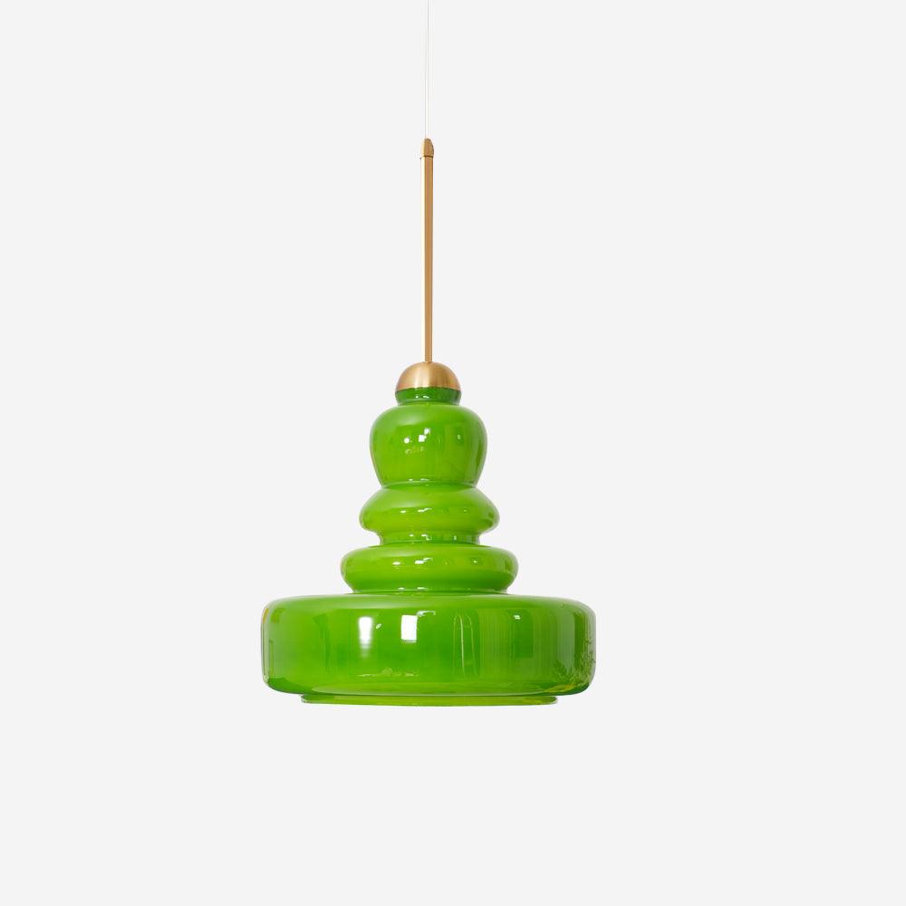 Clerestory Beige Green Glass Pendant
