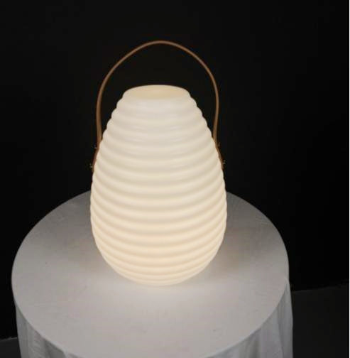 Cocoon Handle White Brown Solar Outdoor Light