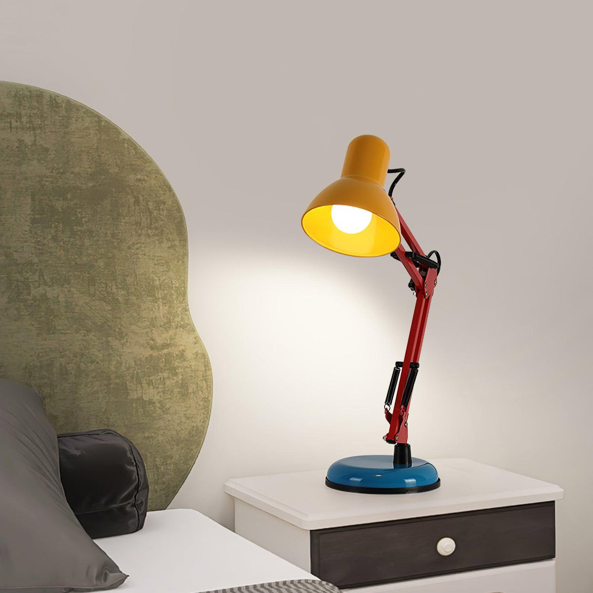 Colorjoint Blue Red Yellow Task Table Lamp