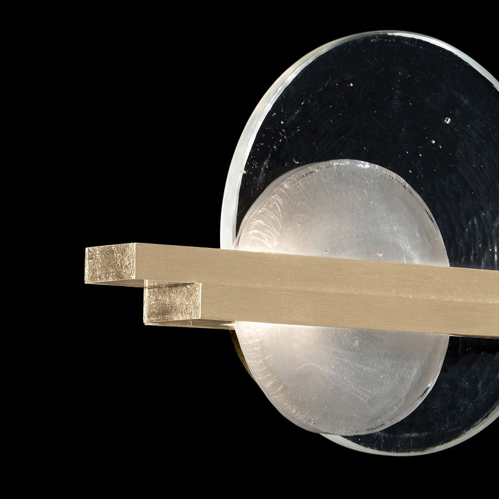 Crescent Cast Glass Dual-Orientation Wall Sconce