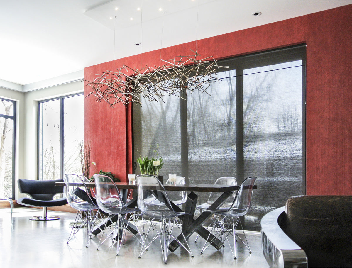 Crossline Nickel LED Chandelier