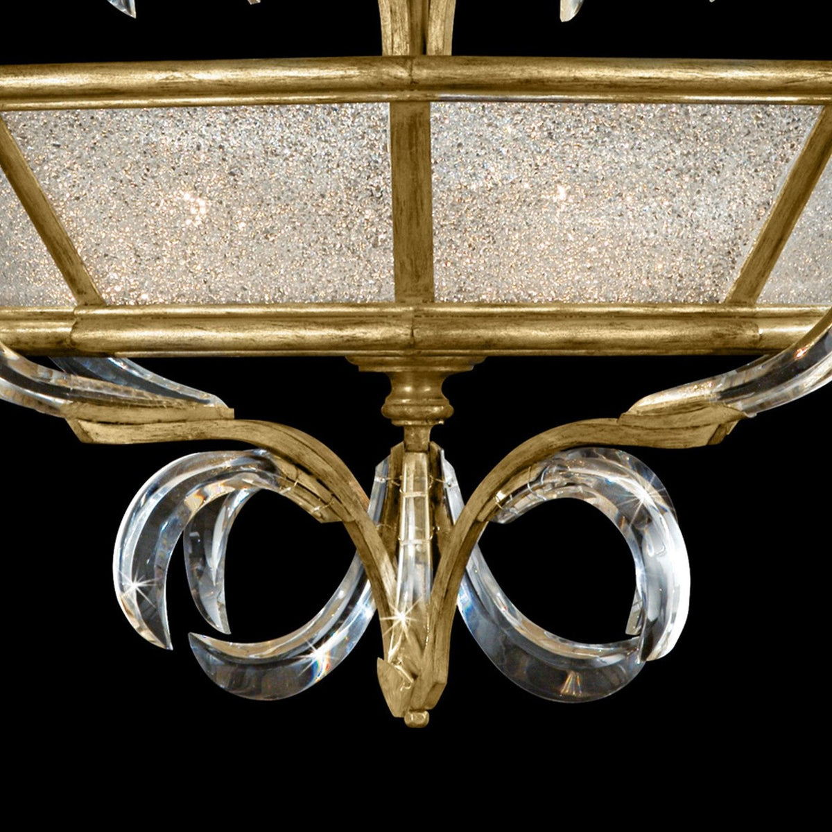 Curved Bevel Ring Semi-Flush Ceiling Light