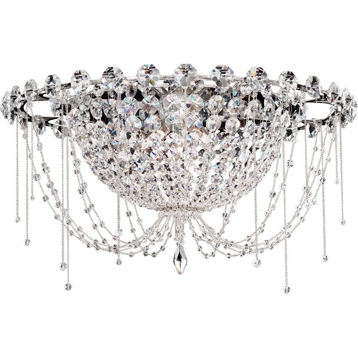 Diamond Basket Radiance Crystal Flush Mount