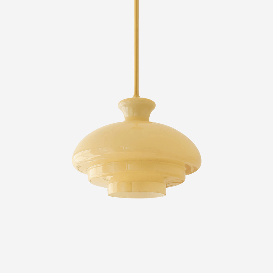 Domelet Gold Yellow Glass Pendant