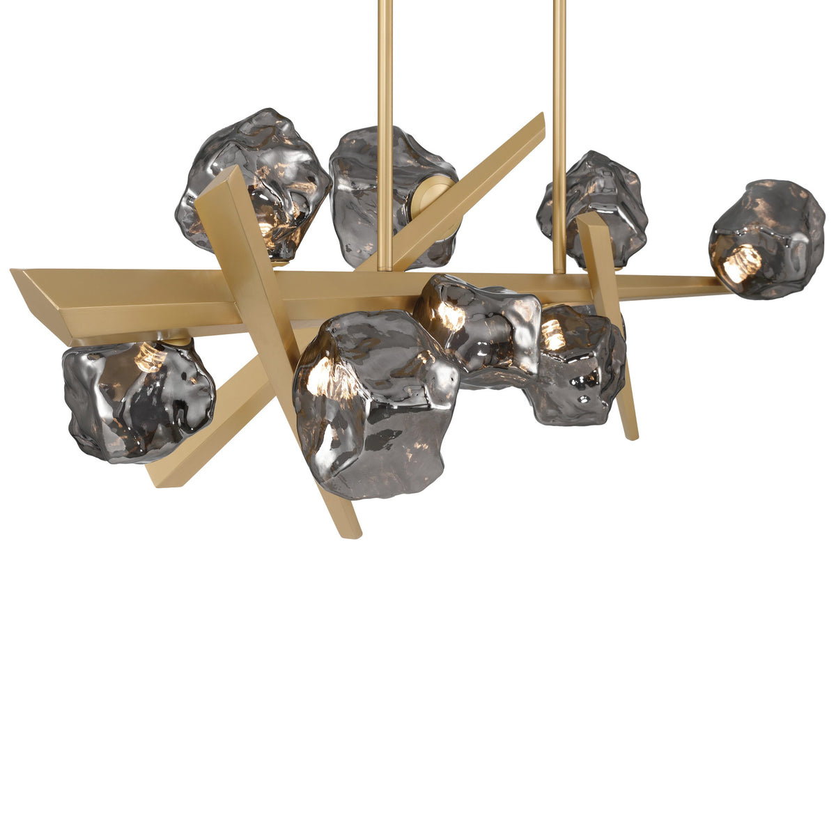 Emberglass Graphite Linear Chandelier