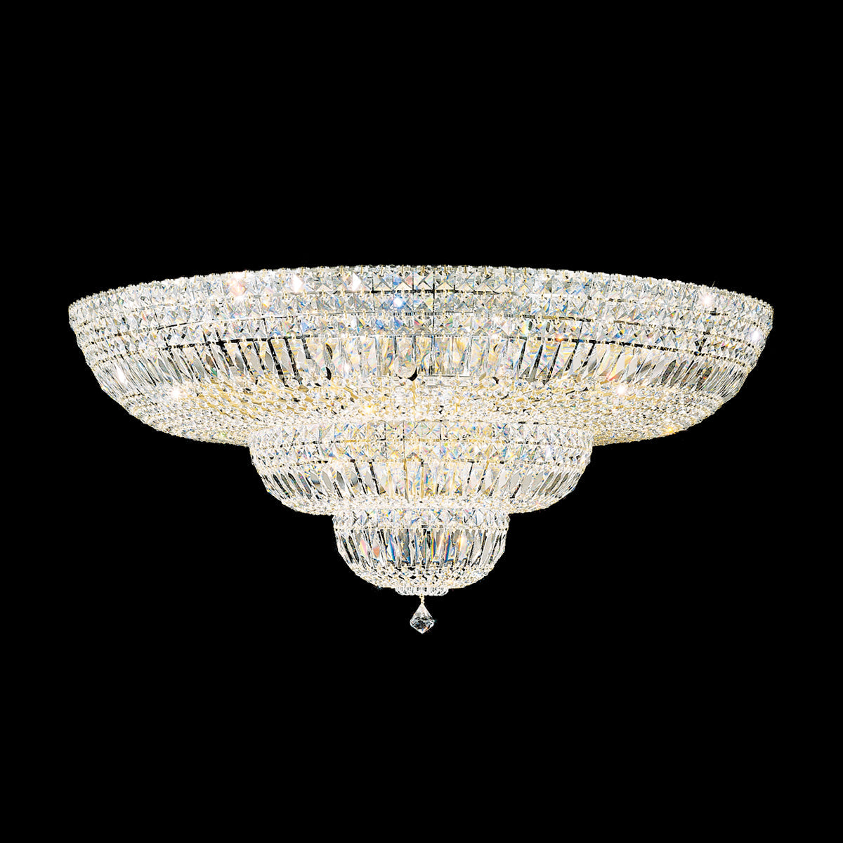 Empire Facet Gold Optic Crystal Flush Mount