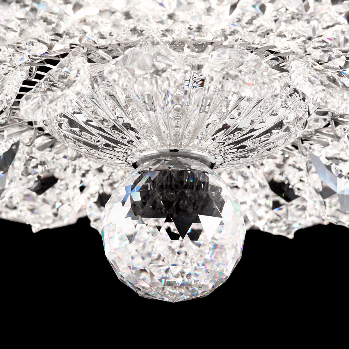 Faceted Mineral Crystal Heritage Flush Mount