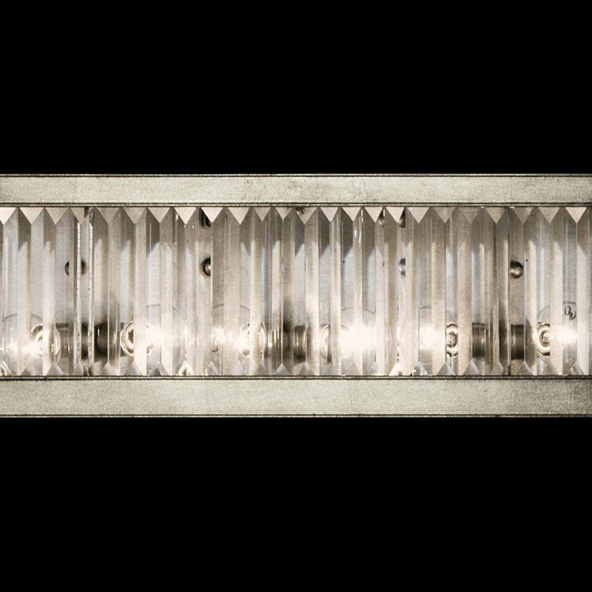 Faceted Panel Gold Silver Crystal Wall Sconce