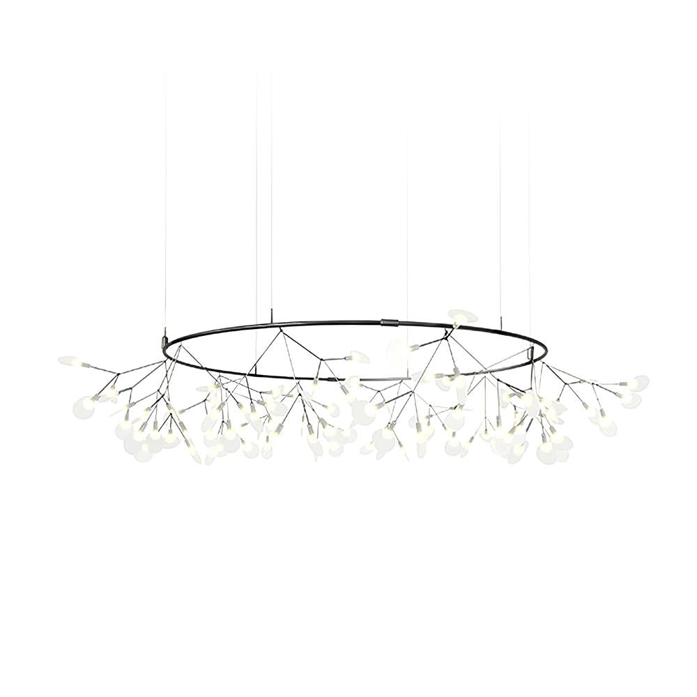 Filament Bloom Black LED Chandelier