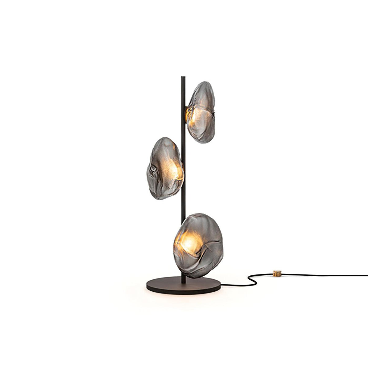 Flowing Shade Gold Black Table Lamp