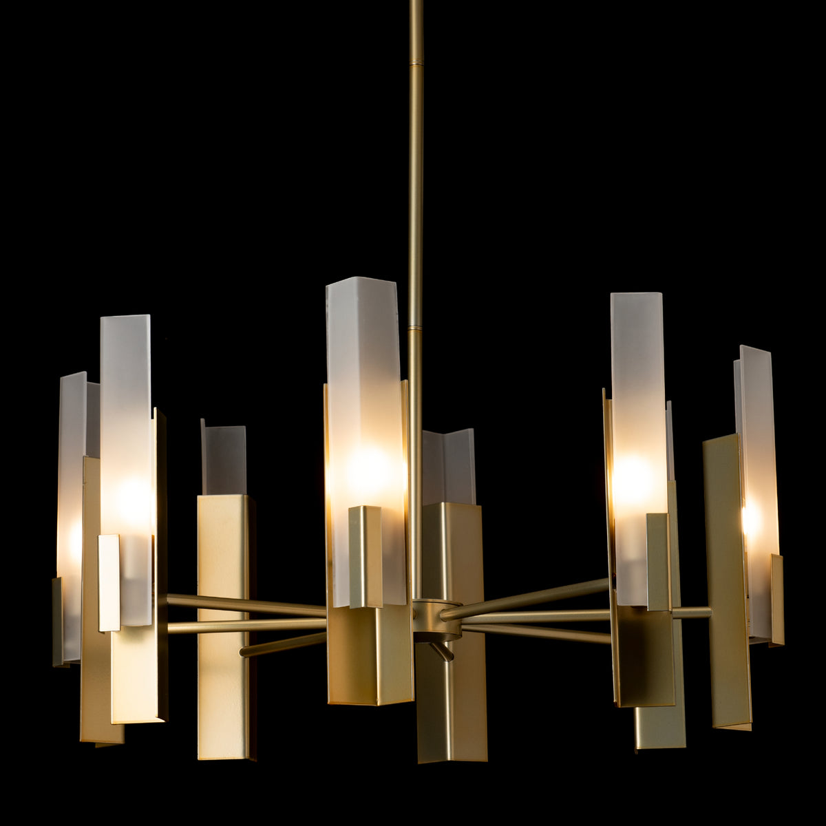 Frostcrest Modern Brass Chandelier