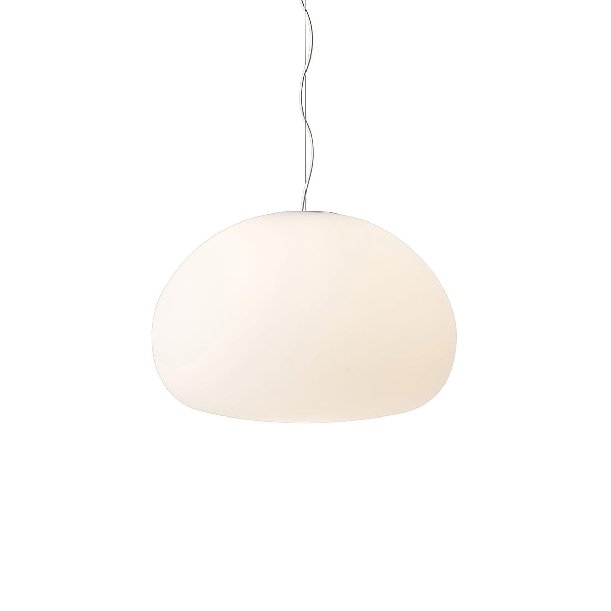 Frosted Droplet White Glass Pendant