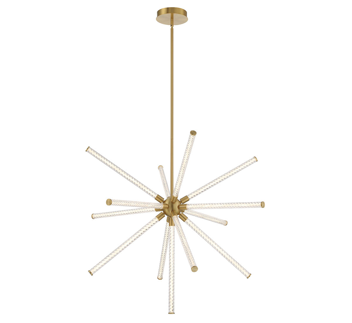 Gilded Arc Acrylic LED Chandelier