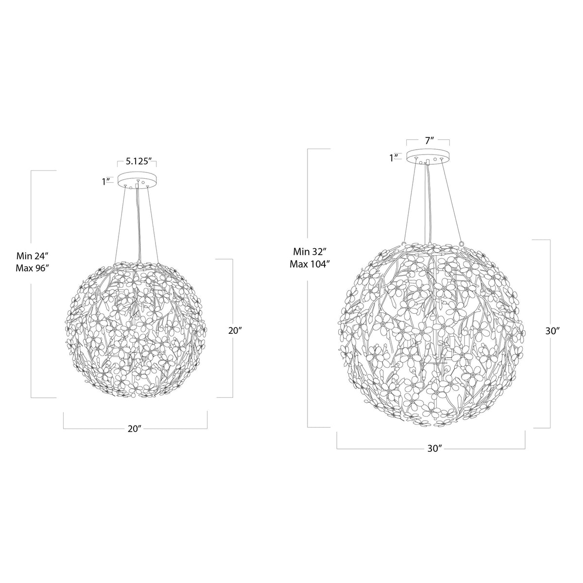 Gilded Crystal Bloom Chandelier