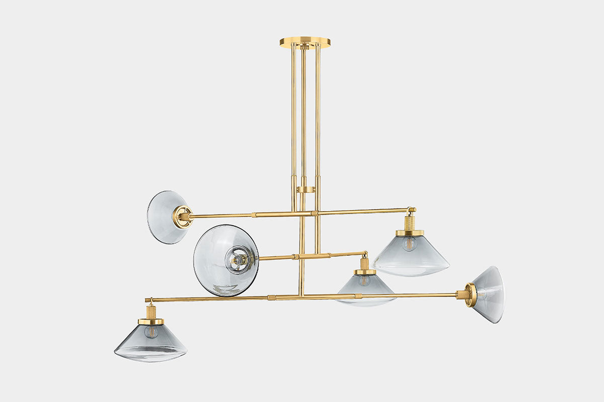 Greyhaven Aged Brass Chandelier