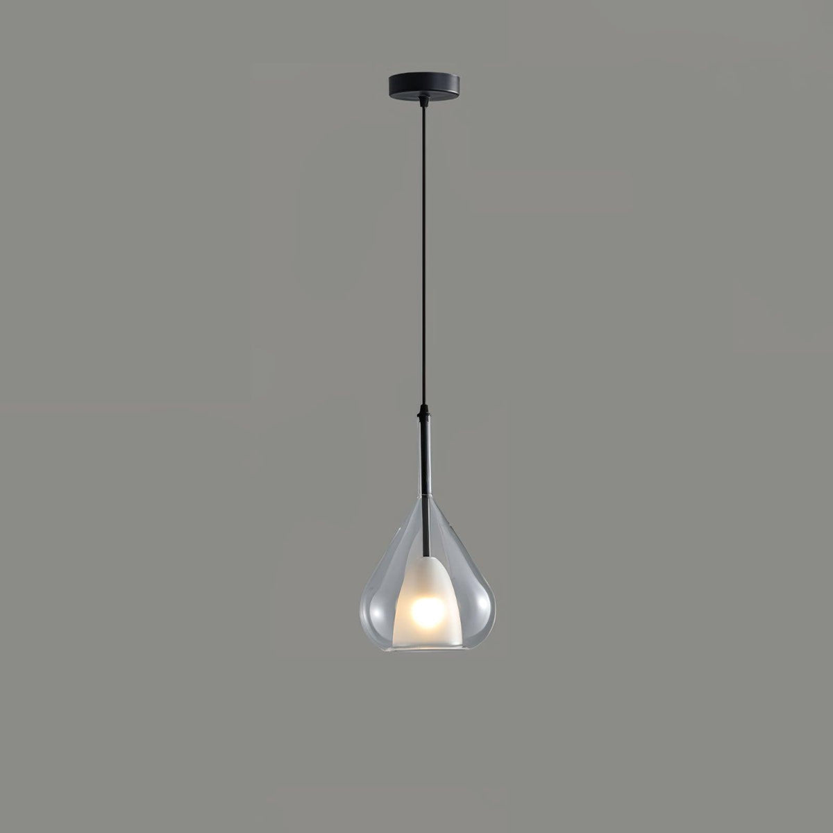 Gyreform Black Glass Pendant