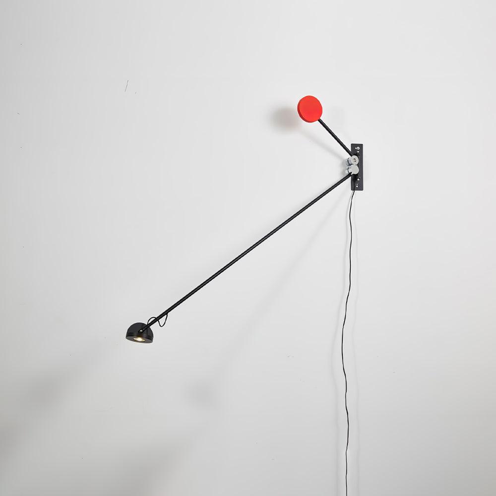 Gyrobeam Black Red LED Wall Light