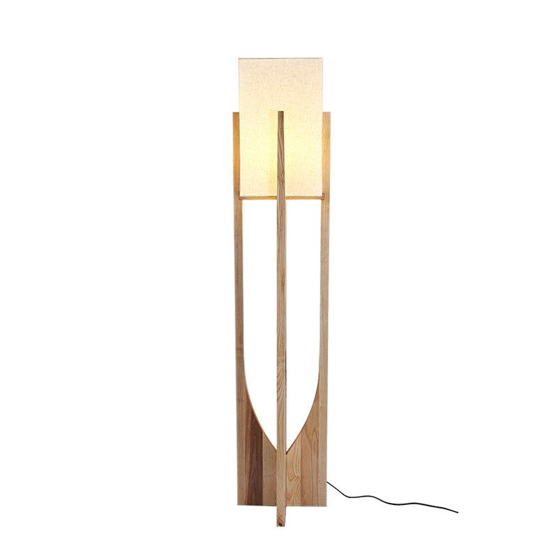 Hearthshade Walnut Ash Fabric Floor Lamp
