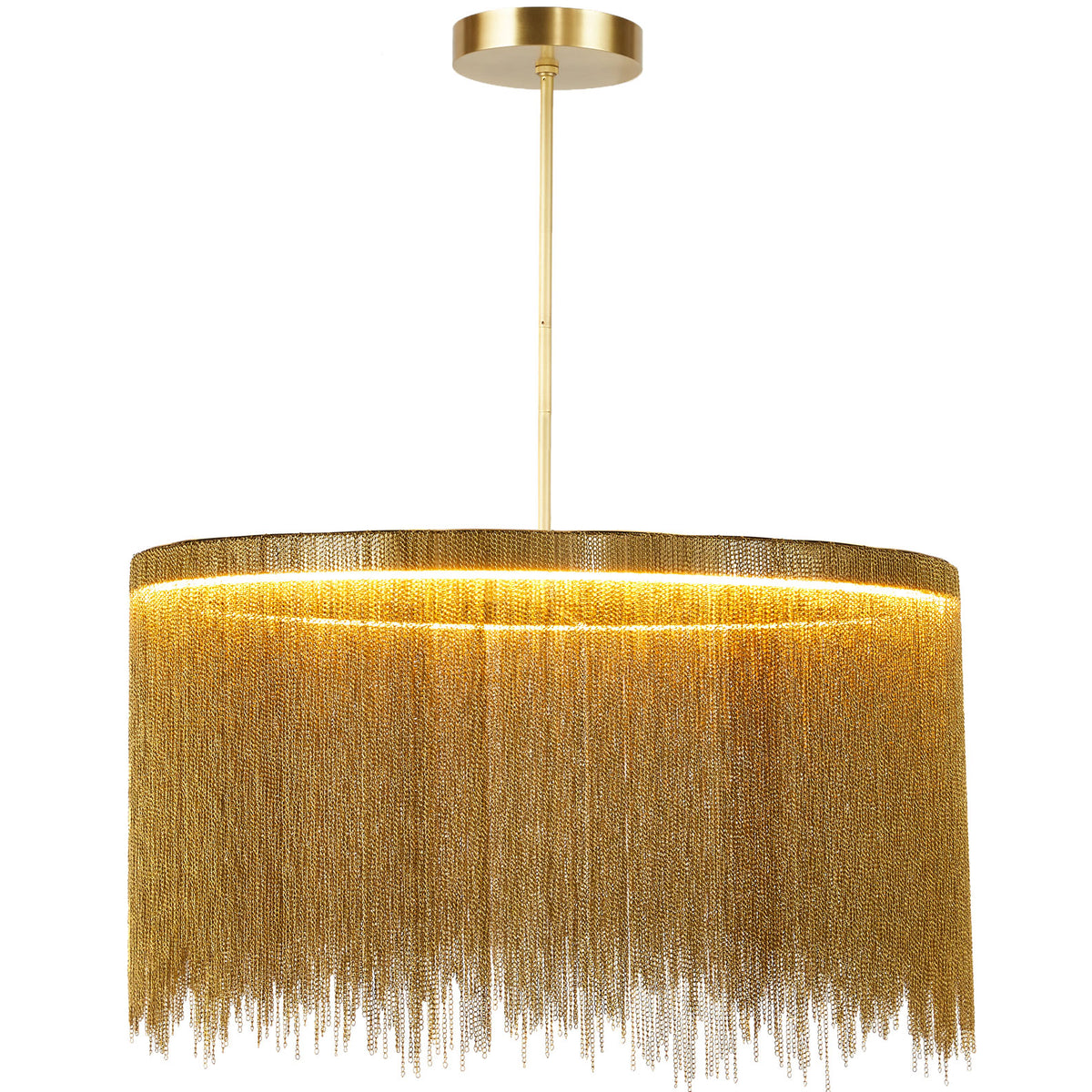 Heritage Arc Antique Brass LED Chandelier