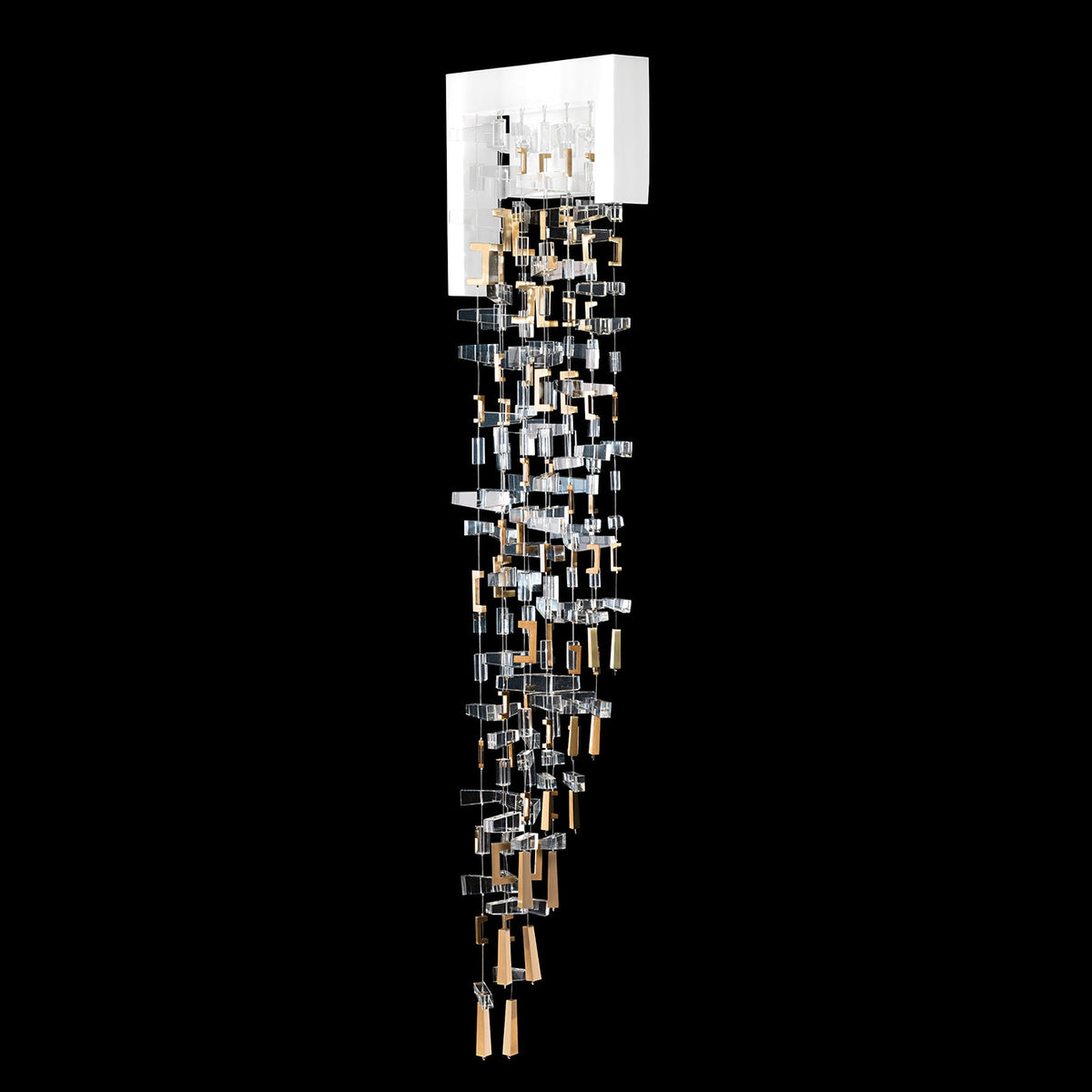 Intersected Crystal Brass LED Wall Sconce