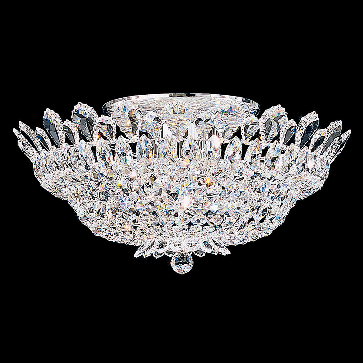 Inverted Pendeloque Heritage Semi-Flush Ceiling Light