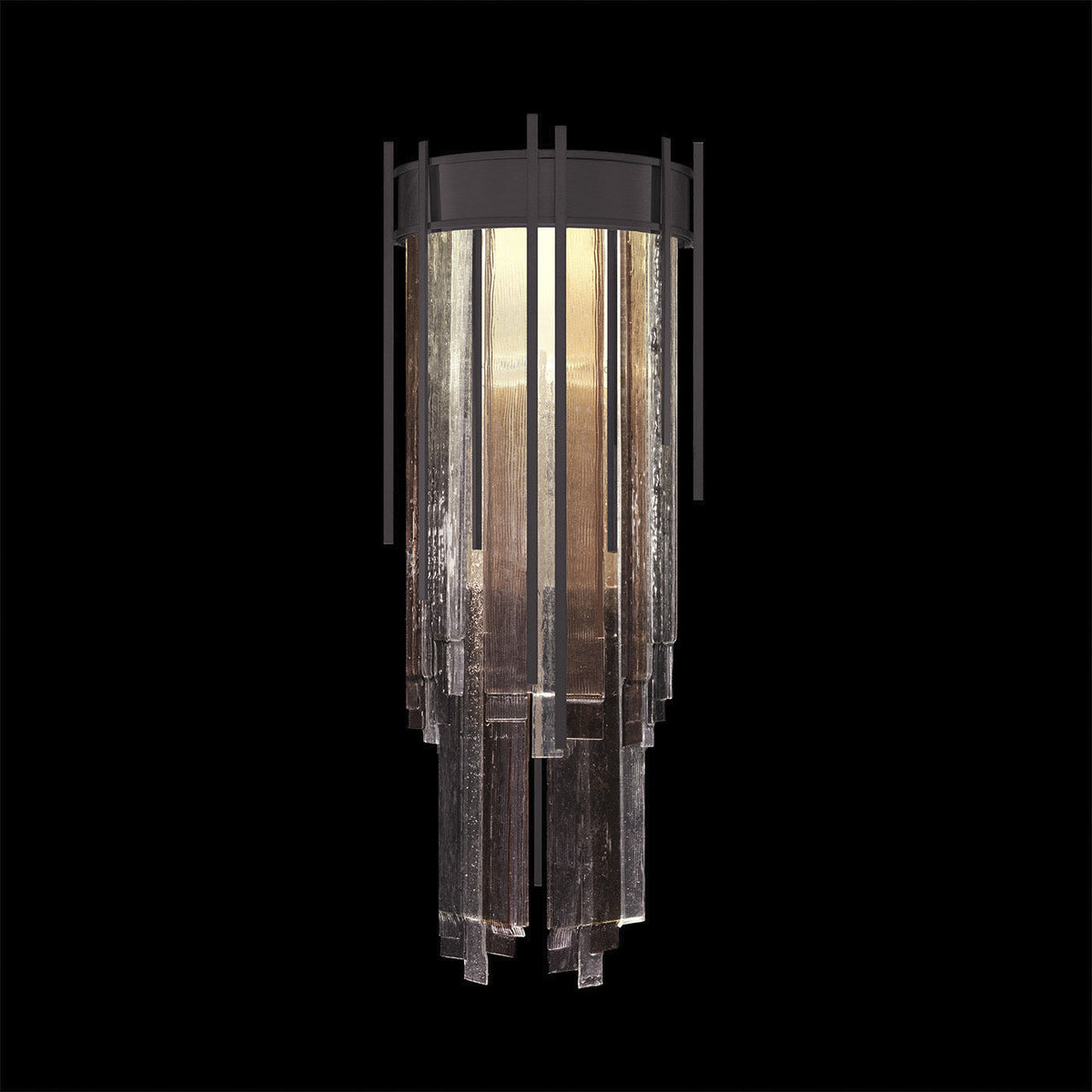 Jazz Cascade Fused Glass Wall Sconce