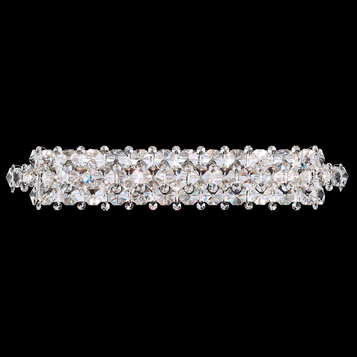 Jeweled Box Clear Optic Vanity Wall Light