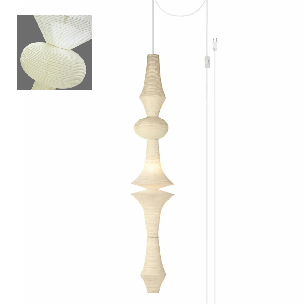 Kozumi White Mulberry Paper Swag Pendant