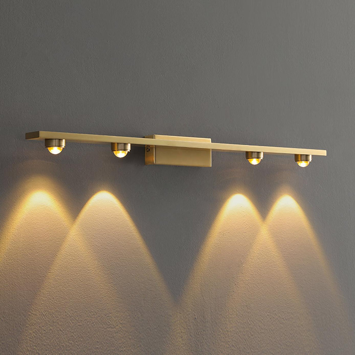 Krescent Brass Transparent LED Wall Lamp
