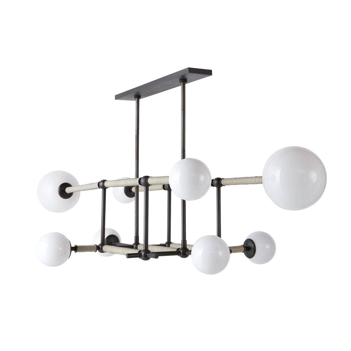 Langley Opal Leather Linear Chandelier