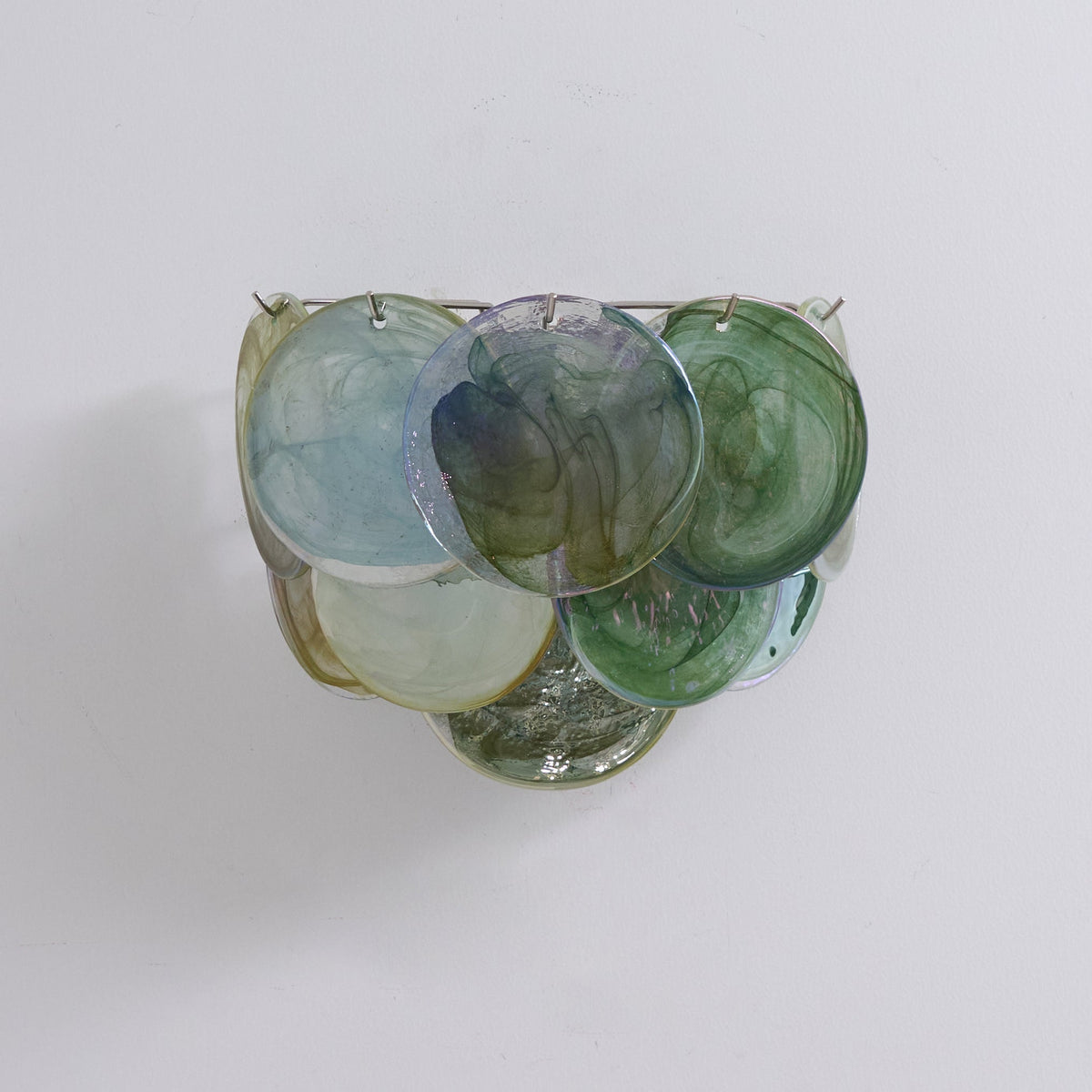 Layered Murano Nickel Multi-Color Wall Lamp