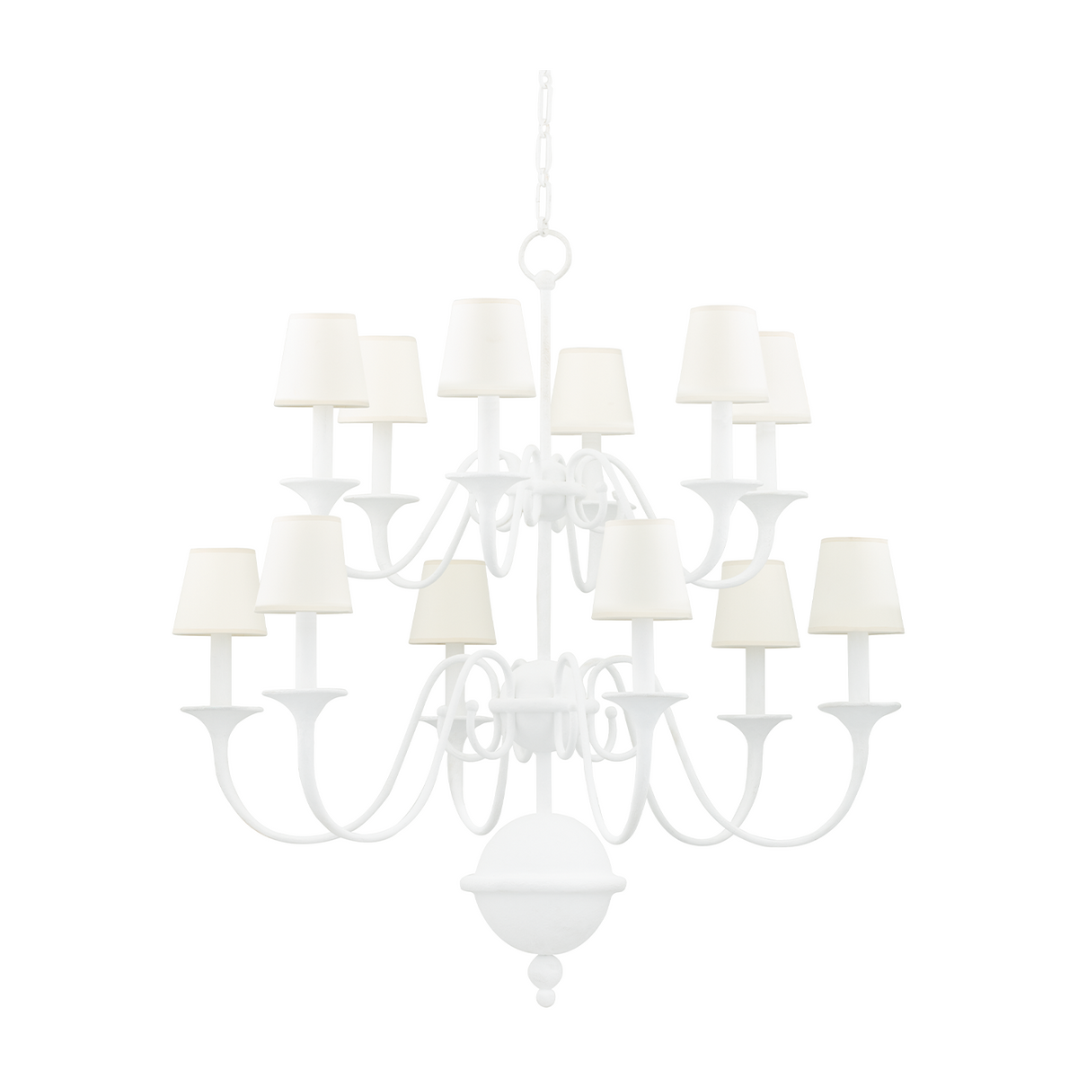 Linen Candelabra White Plaster Chandelier