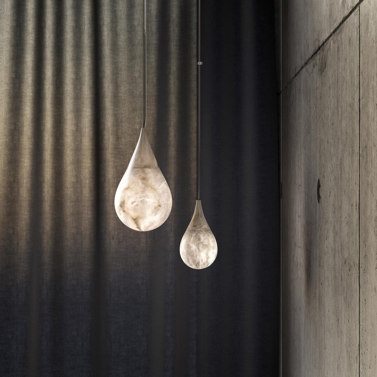 Lodessa White Marble LED Pendant