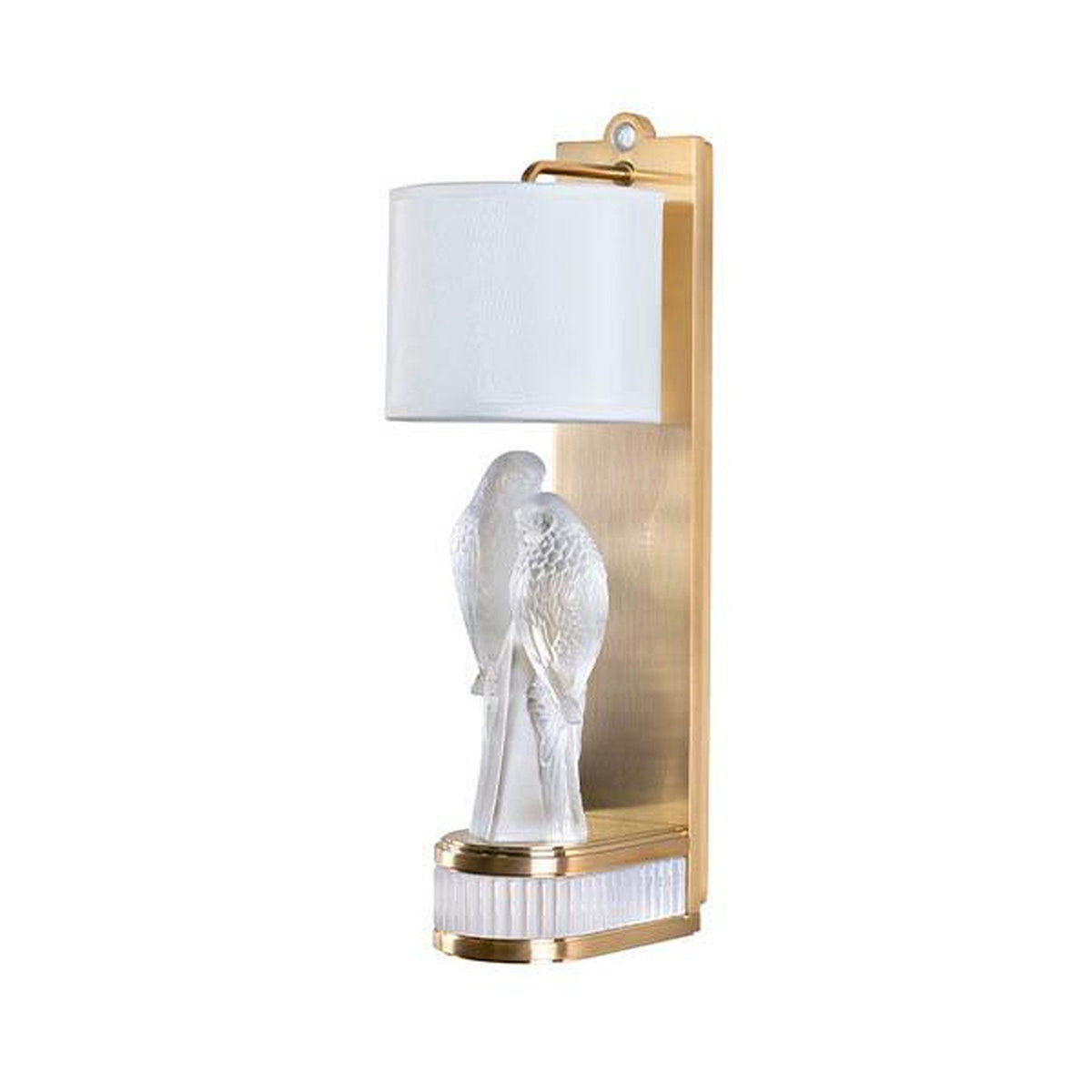 Lovebird Clear Crystal Chrome LED Wall Sconce