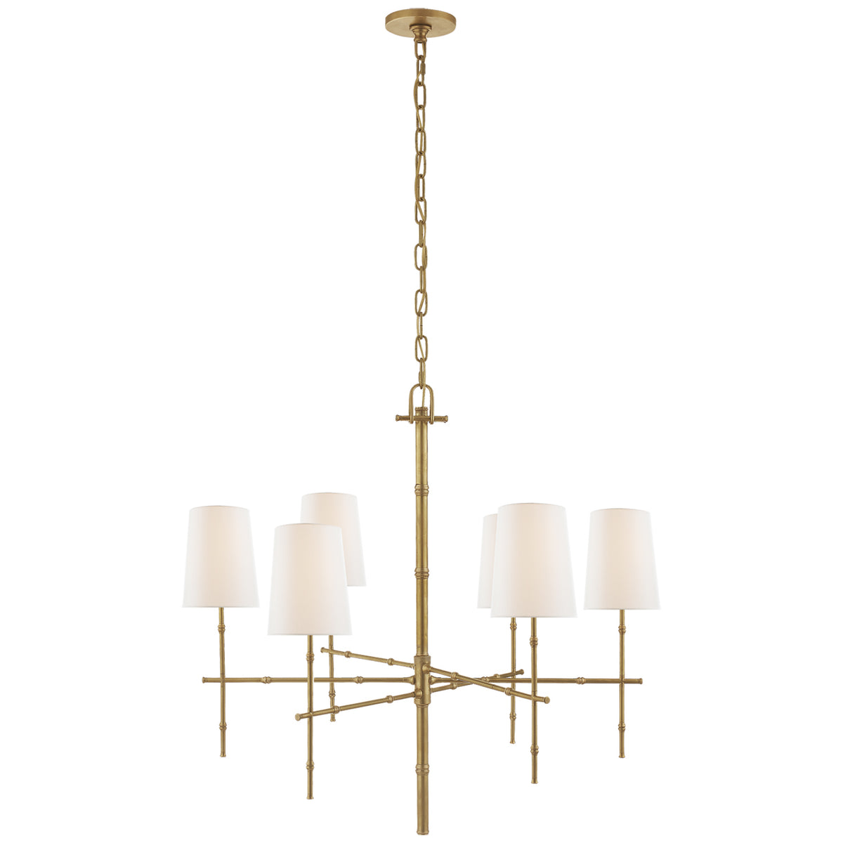 Maison Linen Brass Chandelier