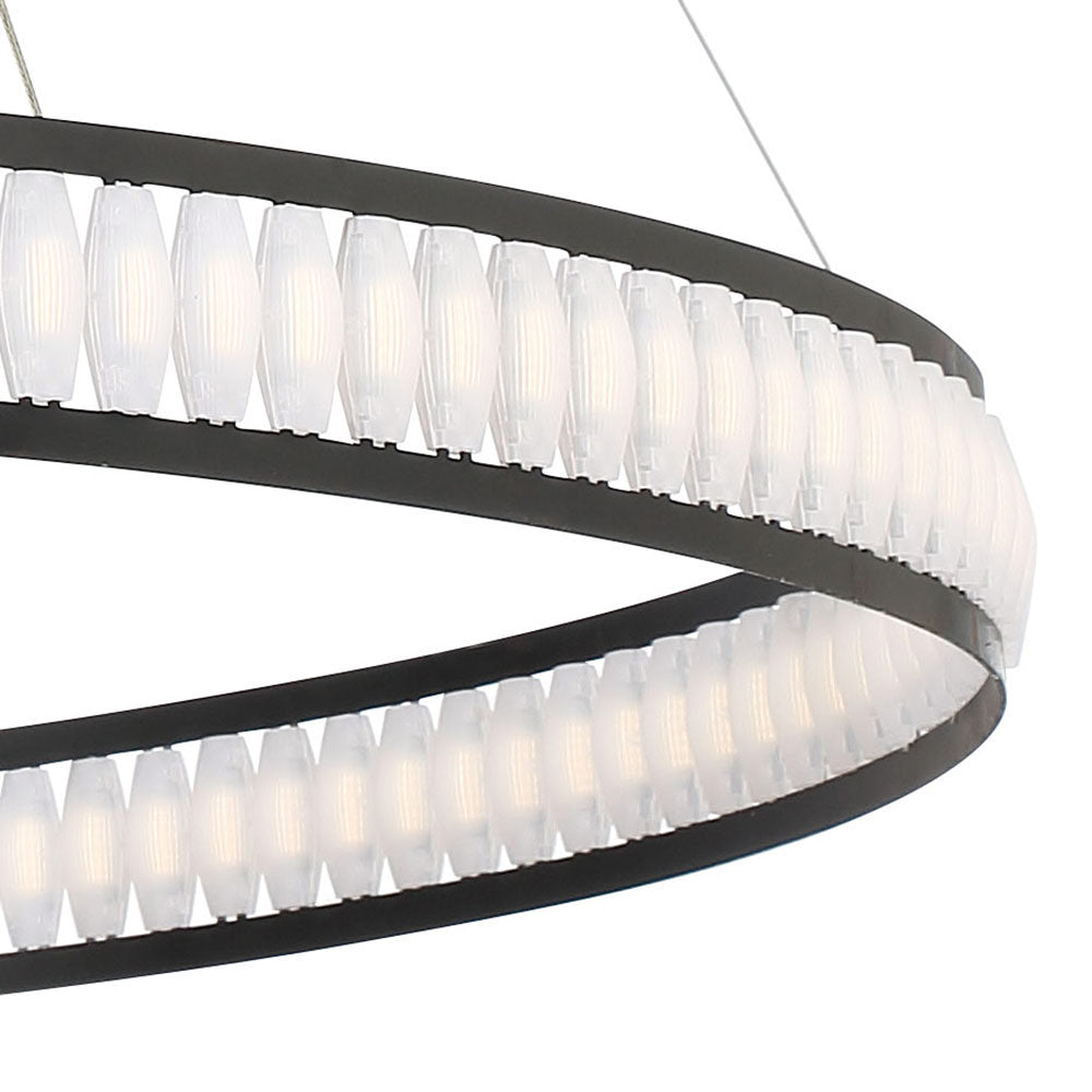 Monochrome Halo LED Chandelier