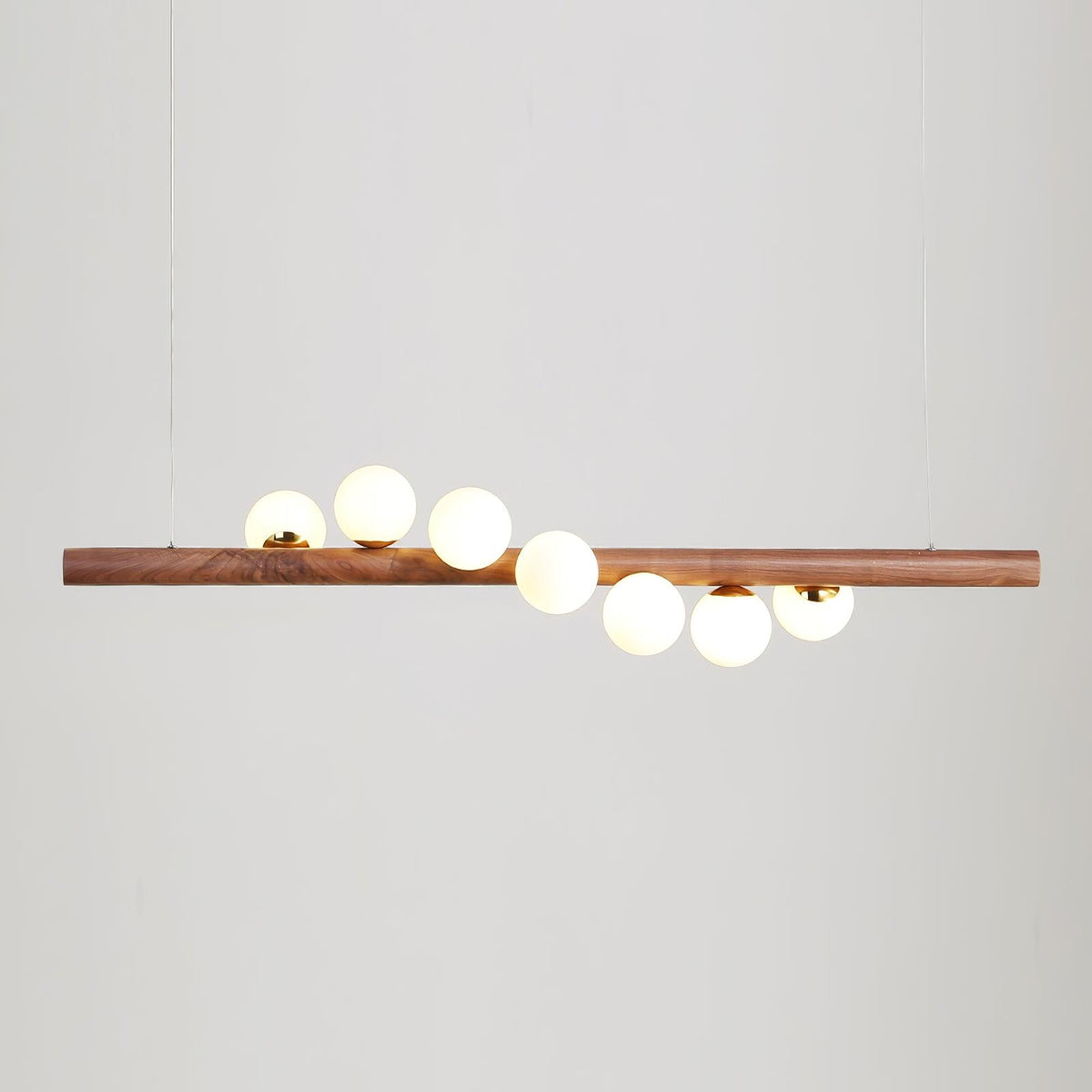 Nordbeam Walnut Glass Linear Pendant