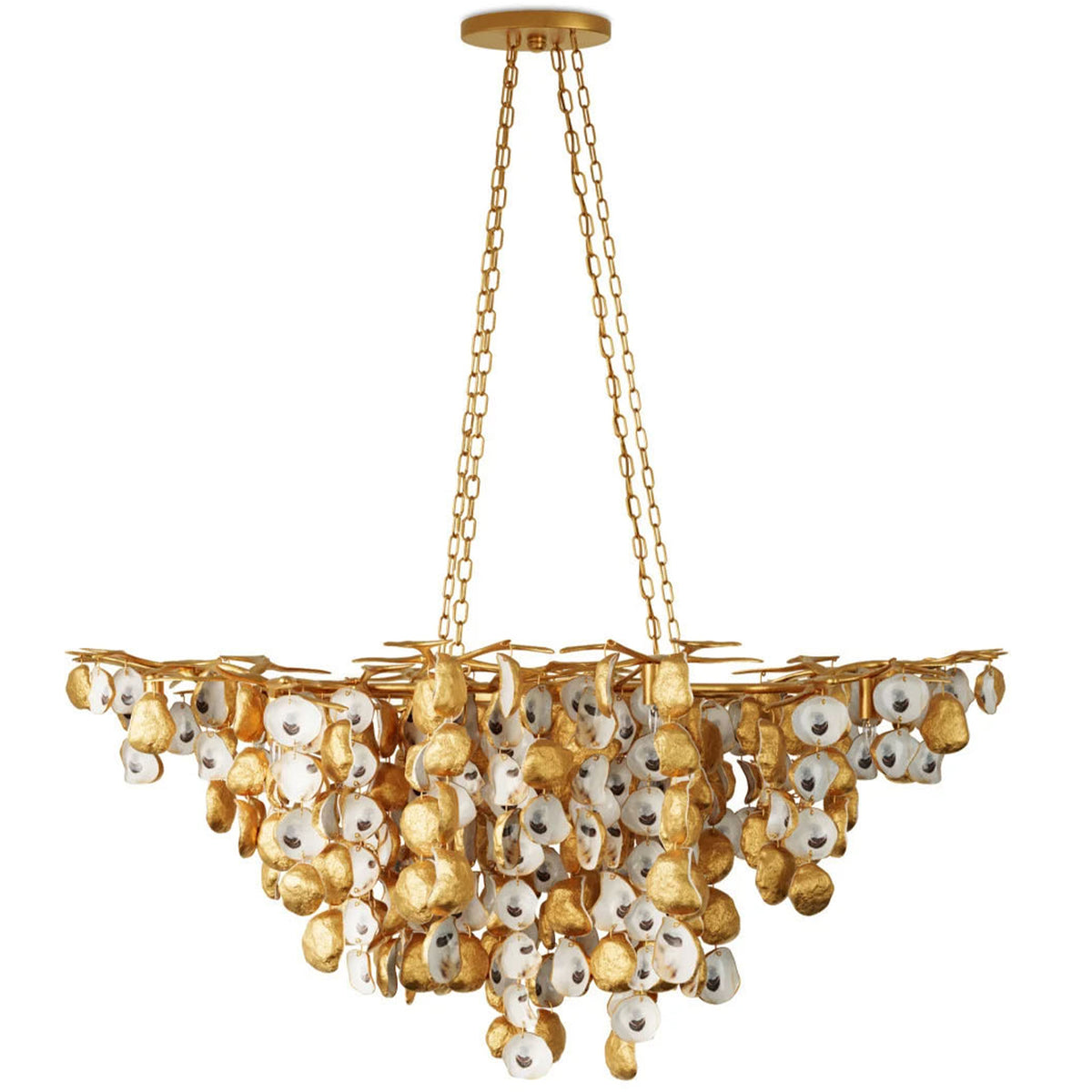 Oysterleaf Gilded Chandelier