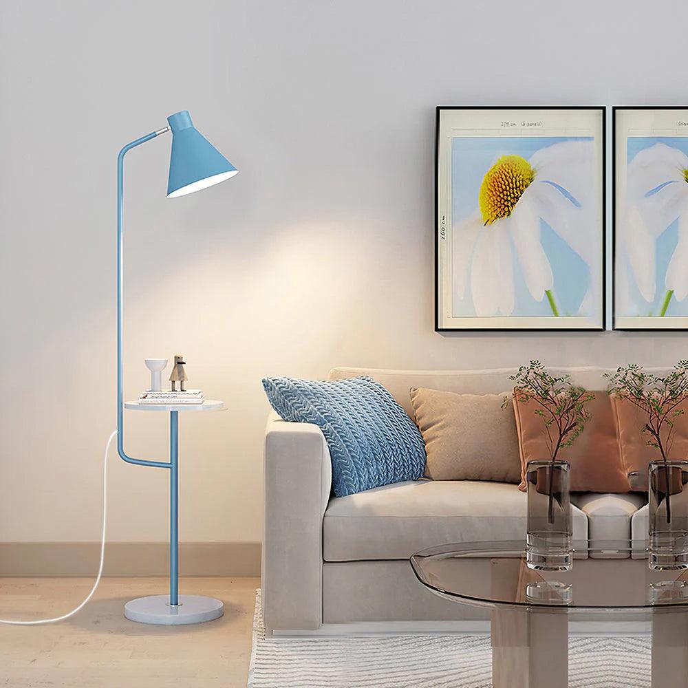 Pastel Tray Marble Floor Lamp